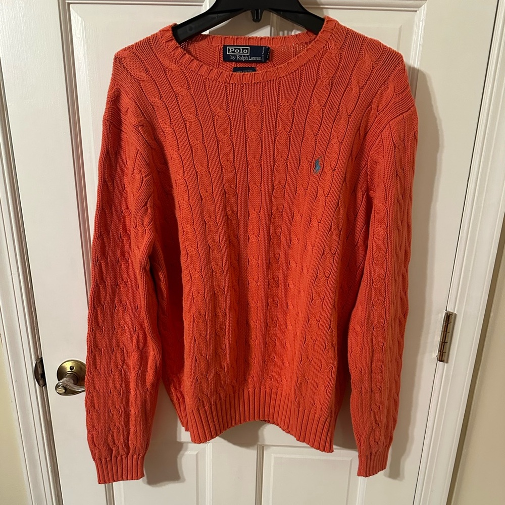 Polo by Ralph Lauren Bright Orange Crewneck Sweater